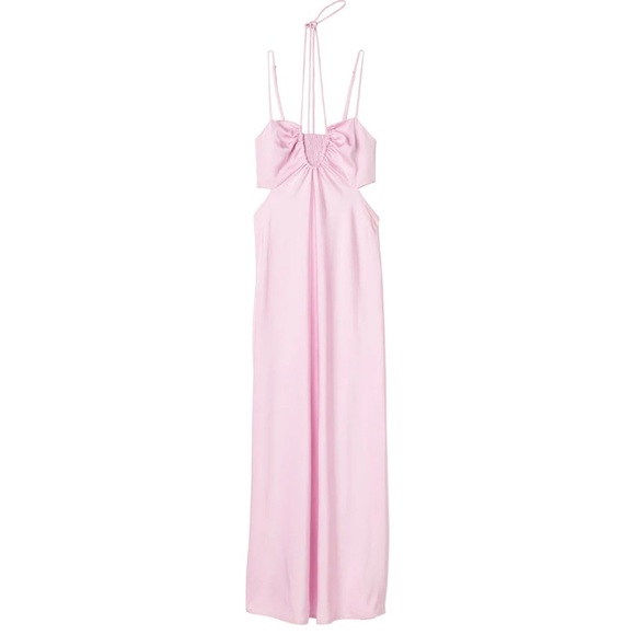 A.L.C. Tuberose Sienna Halter Neck Satin Midi Dress - Picture 6 of 9